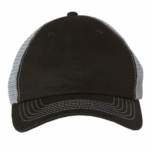 Contrast-Stitch Mesh-Back Cap Vignette