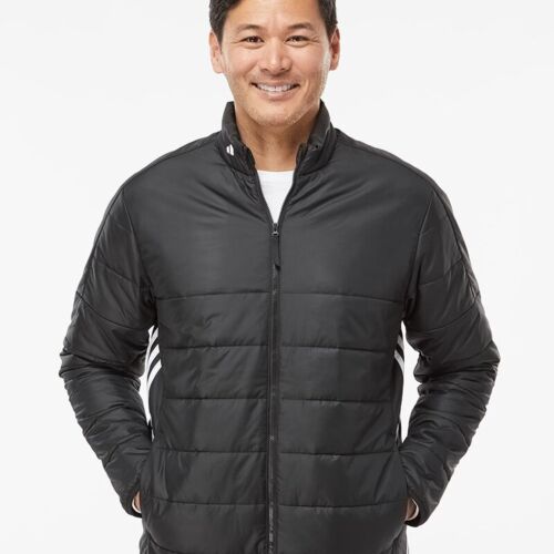 Men's 3-Stripes Puffer Full-Zip Jacket Vignette