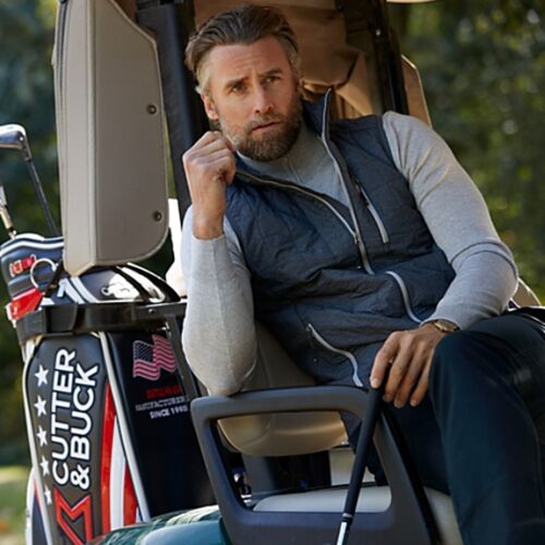 Cutter & Buck Rainier PrimaLoft Mens Big and Tall Eco Insulated Full Zip Puffer Vest Vignette