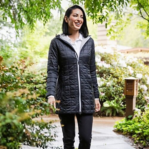 Cutter & Buck Rainier PrimaLoft  Womens Eco Insulated Hooded Long Coat Vignette
