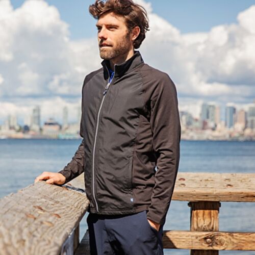 Cutter & Buck Adapt Eco Knit Hybrid Recycled Mens Full Zip Jacket Vignette