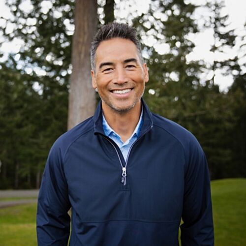 Cutter & Buck Adapt Eco Knit Hybrid Recycled Mens Quarter Zip Vignette