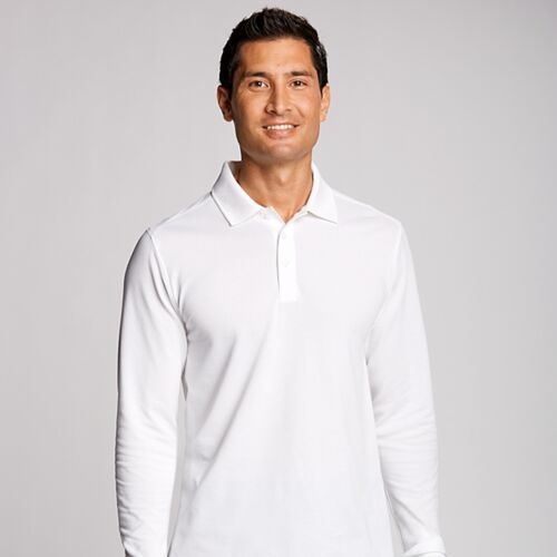 Cutter & Buck Advantage Tri-Blend Pique Mens Long Sleeve Polo Vignette