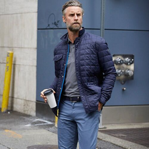 Cutter & Buck Rainier PrimaLoft Mens Eco Insulated Quilted Shirt Jacket Vignette