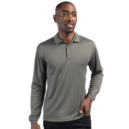 Clique Spin Eco Performance Pique Long Sleeve Mens Polo Vignette