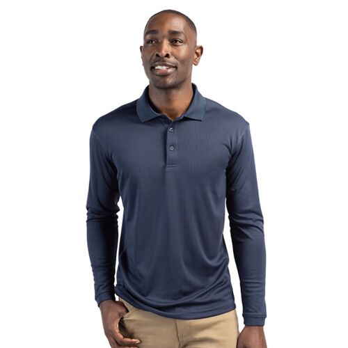 Clique Ice Pique Mens Long Sleeve Tech Polo Vignette
