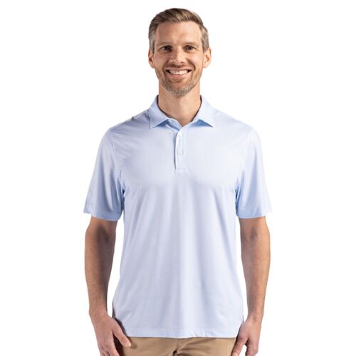 Cutter & Buck Pike Eco Diamond Dot Print Recycled Mens Big & Tall Polo Vignette
