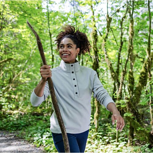 Cutter & Buck Hunts Point Eco Textured Fleece Recycled Womens Snap Pullover Vignette