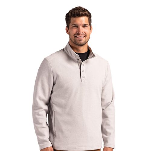 Cutter & Buck Hunts Point Eco Textured Fleece Recycled Mens Snap Pullover Vignette