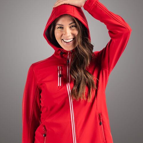 Clique Telemark Eco Stretch Softshell Full Zip Womens Hooded Jacket Vignette