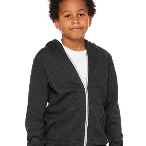 Youth Sponge Fleece Full-Zip Hoodie Sweatshirt Vignette