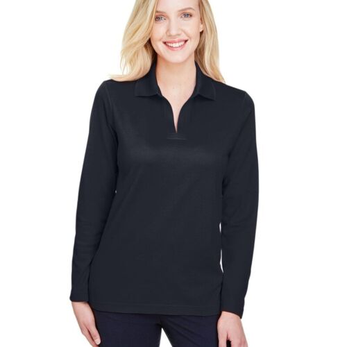 Women's CrownLux Performance® Plaited Long Sleeve Polo Vignette