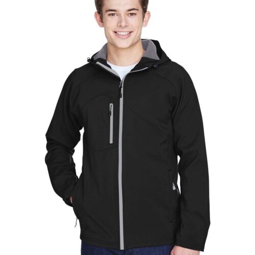 Men's Prospect Two-Layer Fleece Bonded Soft Shell Hooded Jacket Vignette