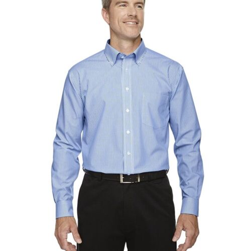 Men's Crown Collection® Banker Stripe Woven Dress Shirt Vignette