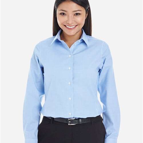 Women's Crown Collection® Royal Dobby Woven Dress Shirt Vignette