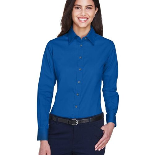 Women's Easy Blend™ Long Sleeve Twill Dress Shirt with Stain-Release Vignette