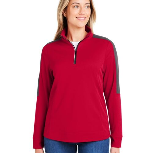 Women's Market Snag Protect Mesh Colorblock Quarter-Zip Pullover Vignette