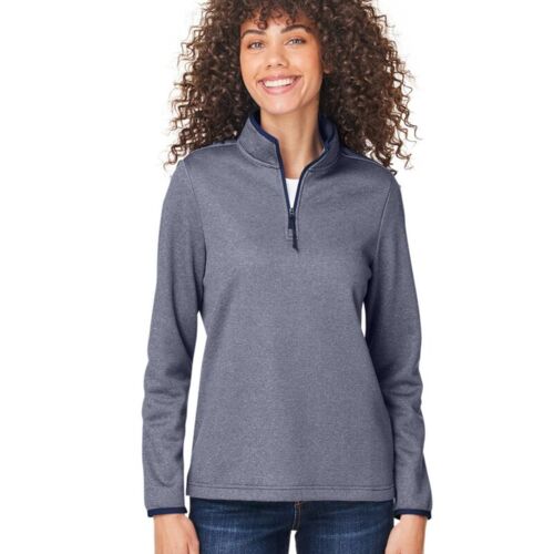 Women's Venture Heathered Stripe Quarter-Zip Pullover Vignette