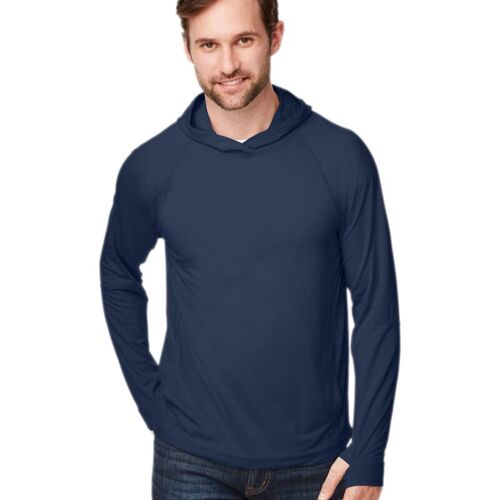 Unisex JAQ Stretch Performance Hooded Long Sleeve T-Shirt Vignette