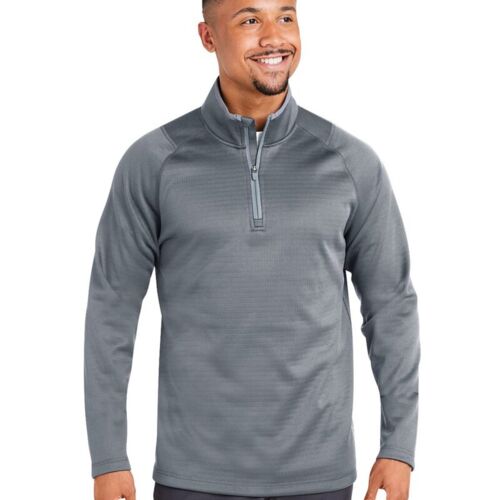 Men's Waffle Fleece Quarter-Zip Pullover Vignette