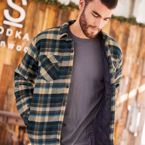 Men's Quilted Flannel Shirt Jacket Vignette
