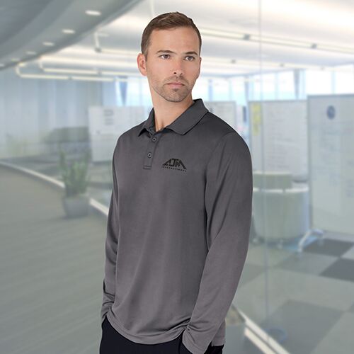 Men's Performance Long Sleeve Polos Vignette