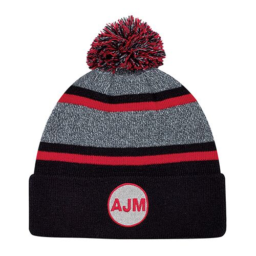 Tuque à rebord avec pompon Vignette