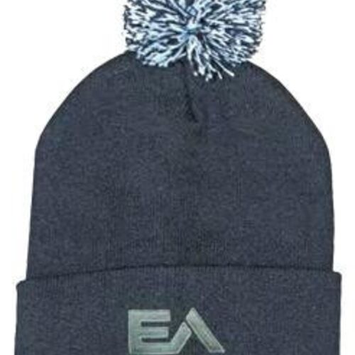 Tuque à rebord avec pompon Vignette