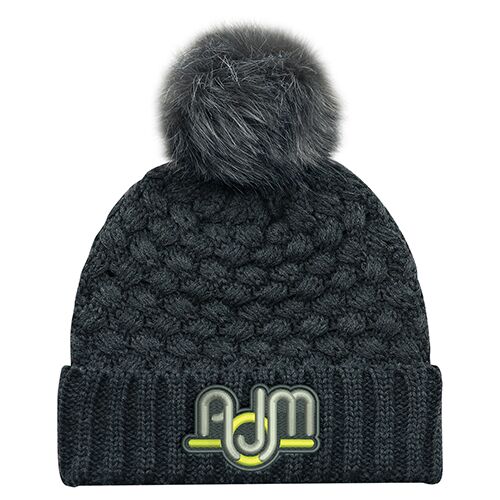 Tuque à rebord avec pompon Vignette
