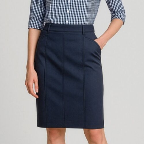  Jupe chino taille mi-large pour femmes Vignette