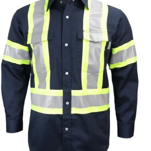 Chemise de travail haute visibilité à manches longues Vignette