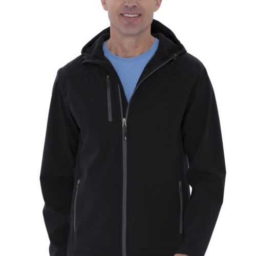 COAL HARBOUR® EVERYDAY HOODED WATER REPELLENT STRETCH SOFT SHELL JACKET Vignette